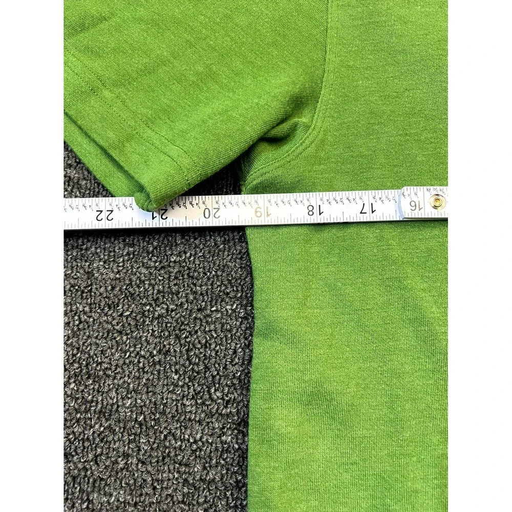 The North Face Polo Shirt Mens Medium Lime Green FlashDry Golf Sports Tennis
